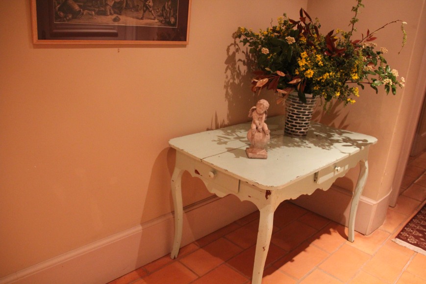 The "chippy" table in the Chateau de Roussan.